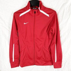 Nike Womens Red Full Zip Track Jacket Size S